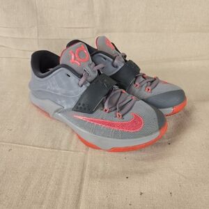 Nike KD VII Calm Before the Storm 669942-001 Youth Size 6 Basketball Shoes Gray